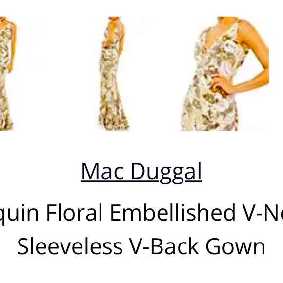Macduggal heavily beaded/sequined formal gown. - Picture 6 of 7